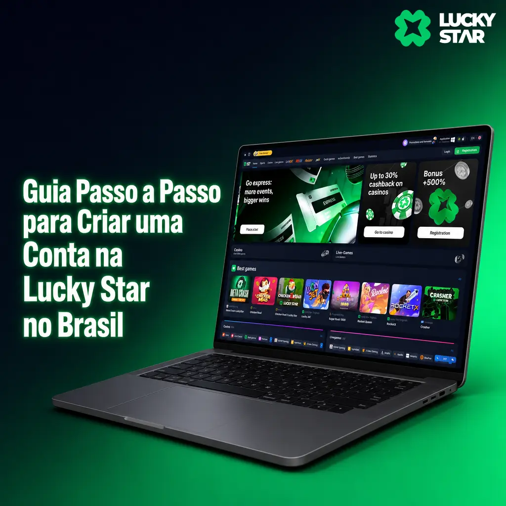 Guia passo a passo para criar conta na Lucky Star no Brasil, com etapas de cadastro e verificação segura.