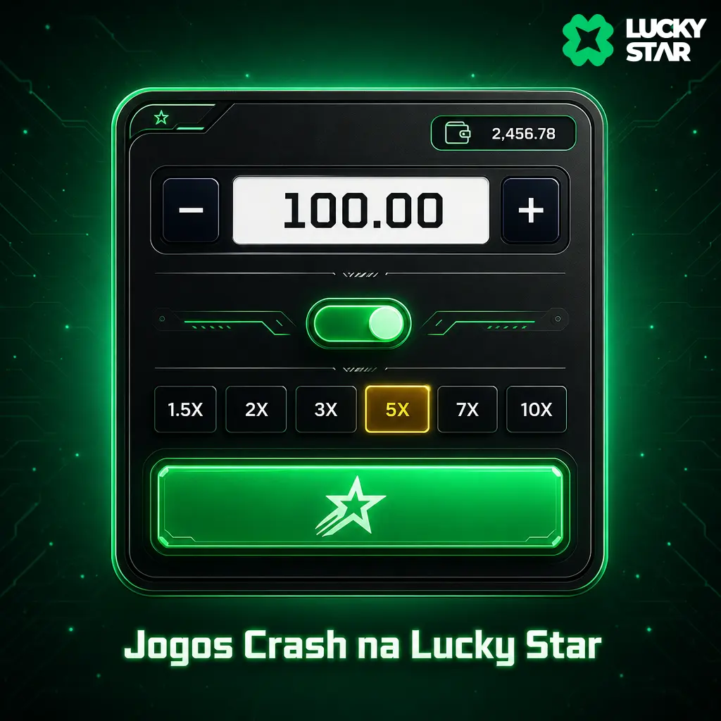 Jogos crash na Lucky Star: curva de multiplicador, aposta ao vivo e rodadas rápidas, ideais para jogar pelo celular.