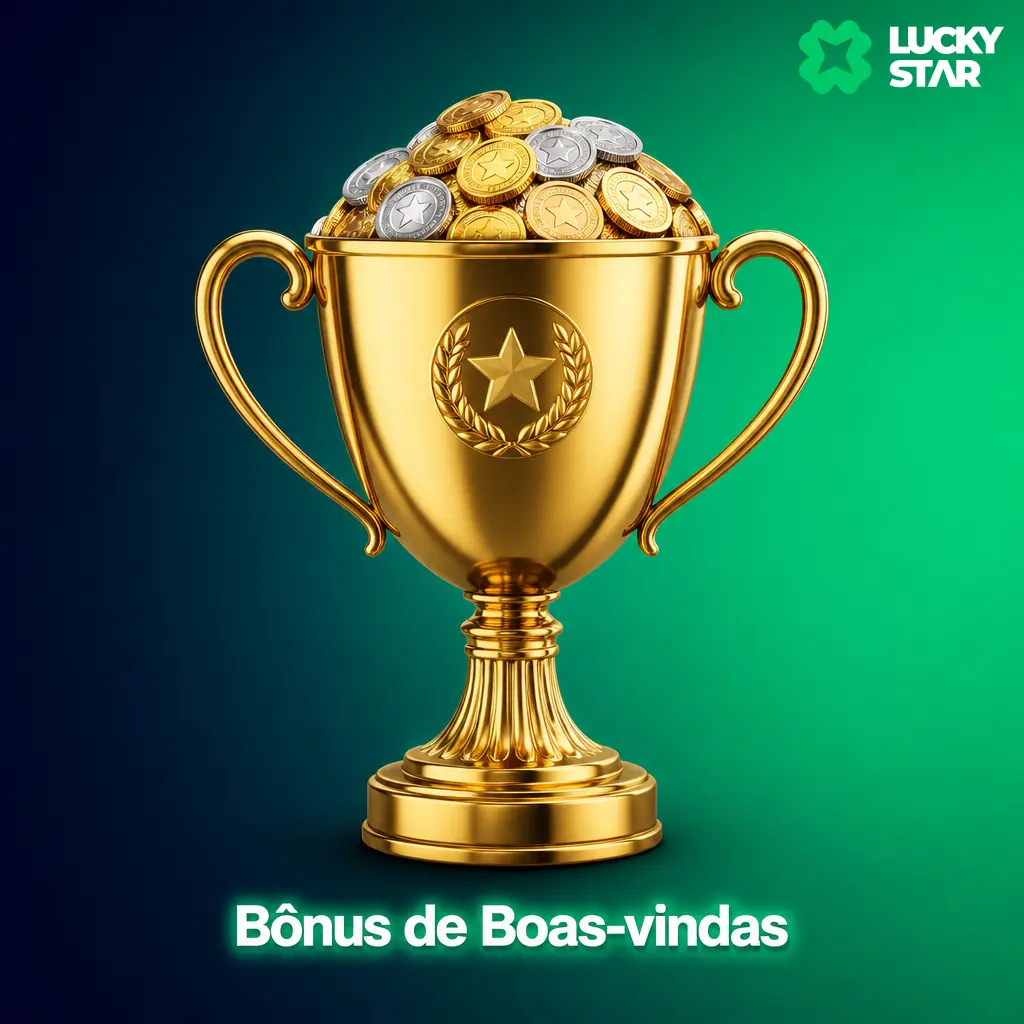 Bônus de Boas-vindas Lucky Star: até 500% nos 4 primeiros depósitos, totalizando R$15.000 em saldo extra