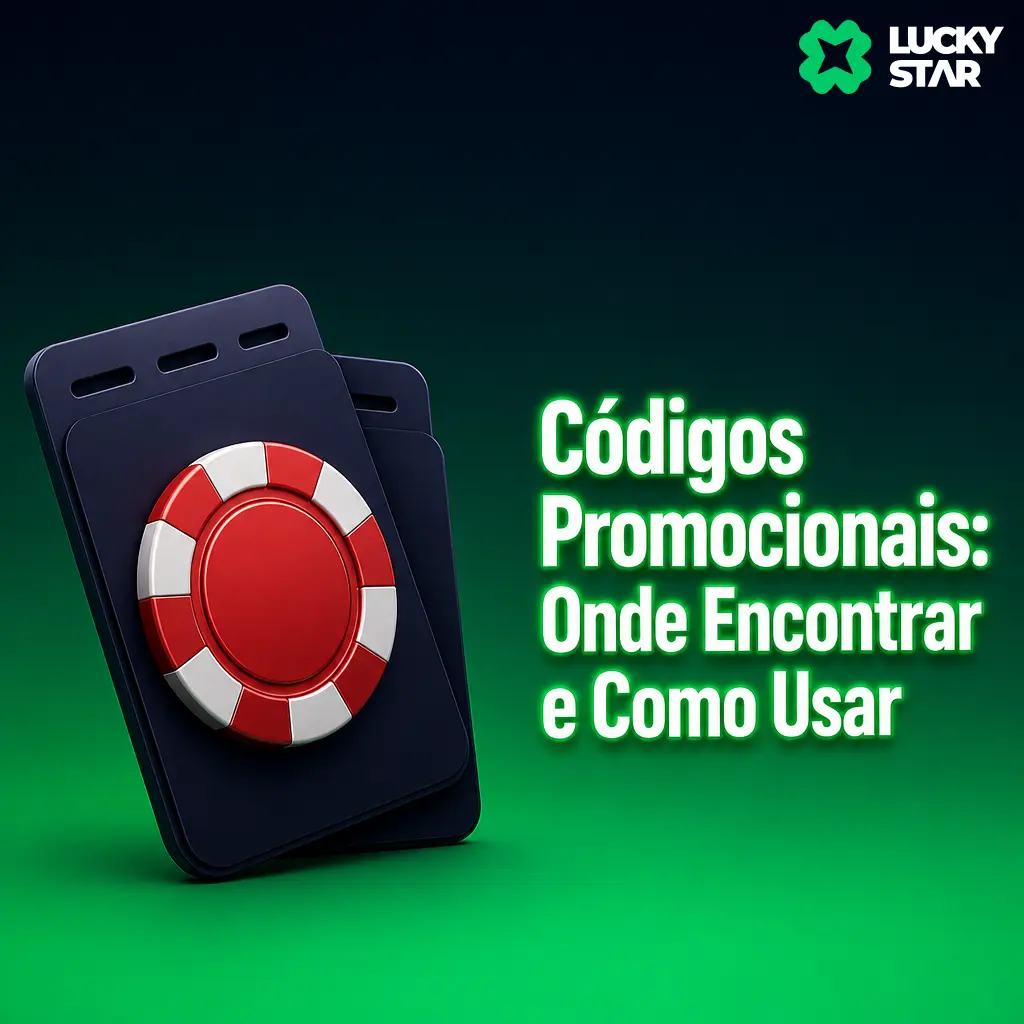 Códigos promocionais Lucky Star: onde encontrar e como inserir no cadastro ou na área de bônus para ativar vantagens.