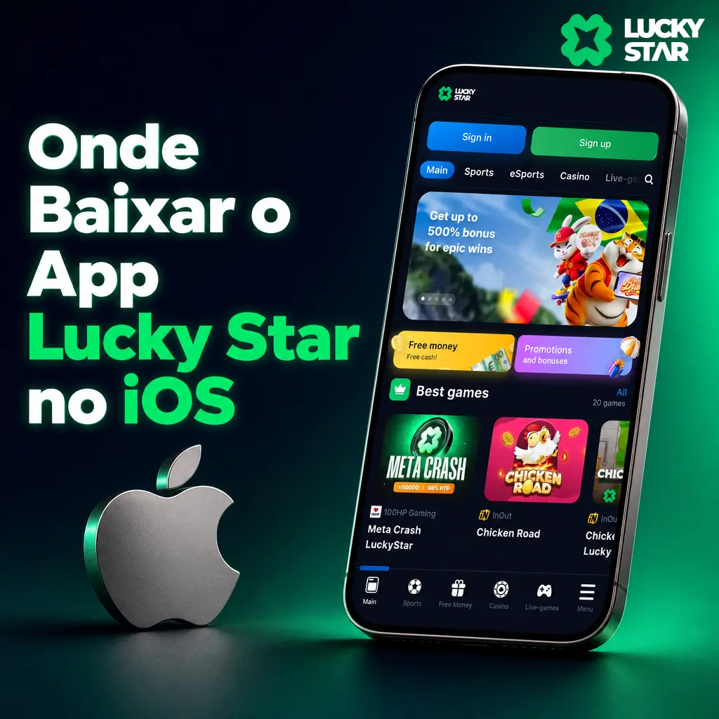 Ícone do app Lucky Star para iOS, disponível na App Store ou como Web App via Safari no iPhone