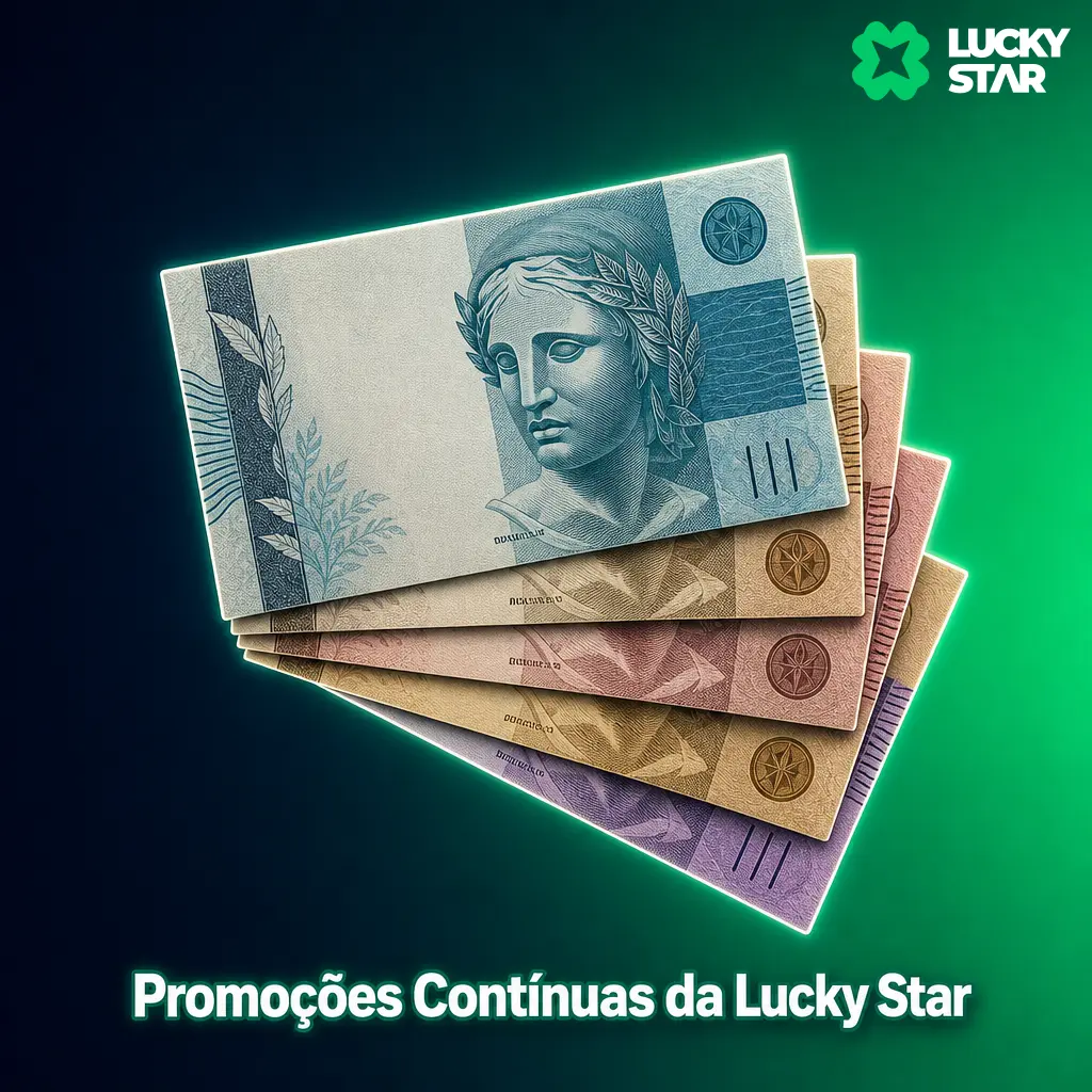 Promoções semanais da Lucky Star: cashback, rodadas grátis, programa de níveis e torneios de slots para jogadores ativos.