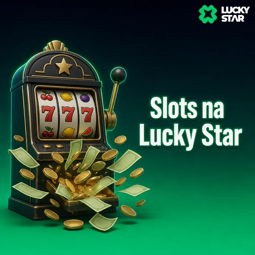 Lobby de slots da Lucky Star com categorias como clássicos, 3D, Megaways e jackpot progressivo de vários provedores